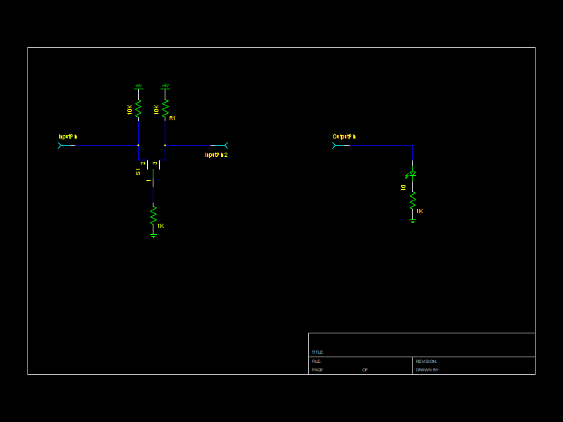 Schematic for input and output circuits